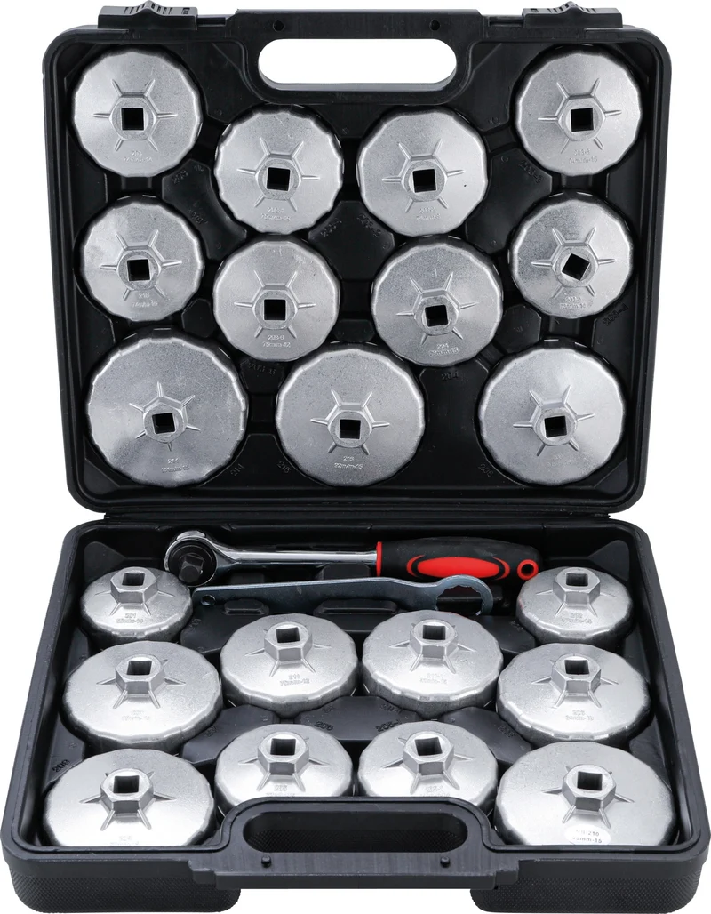 BGS DIY 1035 Satz Ölfilterkappen / Kappen zum Lösen Ölfilter 23 teilig