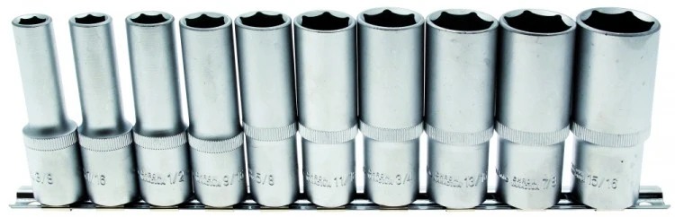 BGS 2435 ZOLL Satz Tiefbett Nüsse 9,4mm (3/8") - 23,4mm (15/16") Antrieb 12,5mm(1/2")
