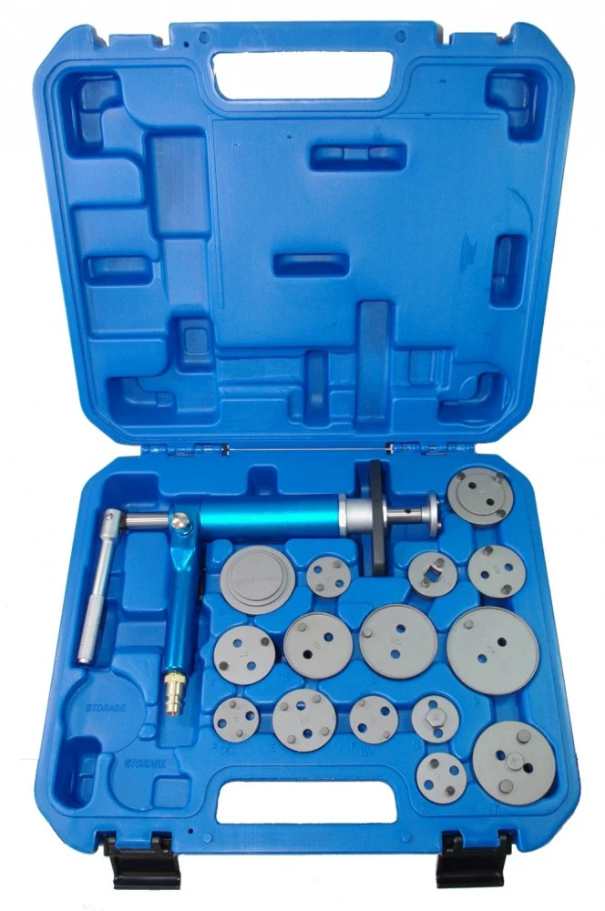 BGS 1117 Druckluft Rückstellwerkzeug für Bremskolben 16teiliger Satz mit Druckluftspindel